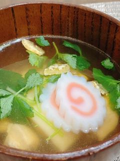 さっぱり美味しい☆お雑煮(お吸い物風)-レシピのメイン写真
