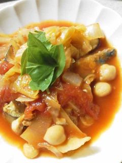 キャベツとサバのトマト煮-レシピのメイン写真