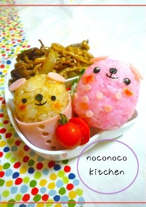 俵おにぎりのわんちゃん＊キャラ弁＊-レシピのメイン写真