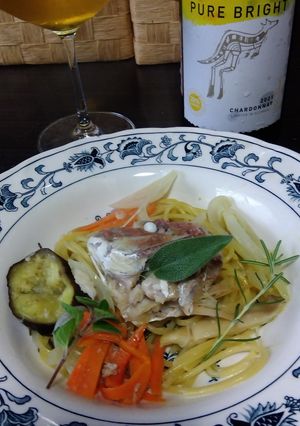 連子鯛のアクアパッツァ パスタ-レシピのメイン写真