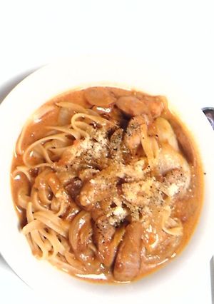 簡単 ﾄﾏﾄｸﾘｰﾑﾊﾟｽﾀ-レシピのメイン写真