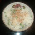 金ごまいりごま添えグリーンピースごはん