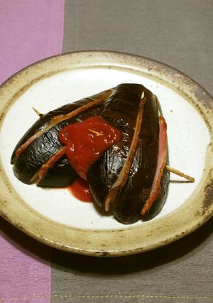 茄子のベーコンはさみ焼き-レシピのメイン写真