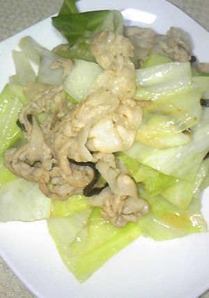 豚肉とキャベツの塩昆布炒め-レシピのメイン写真