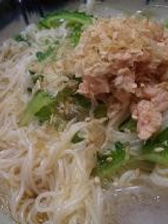 ゴーヤ・ツナのせそうめん-レシピのメイン写真