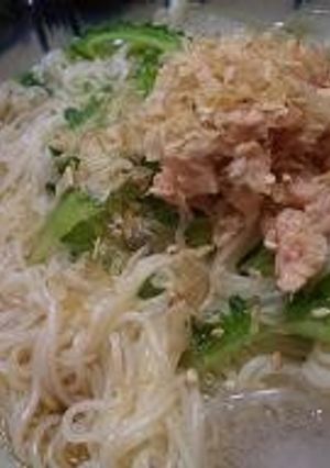 ゴーヤ・ツナのせそうめん-レシピのメイン写真