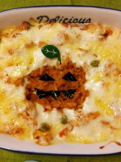 ハロウィンに★カボチャおばけドリア-レシピのメイン写真