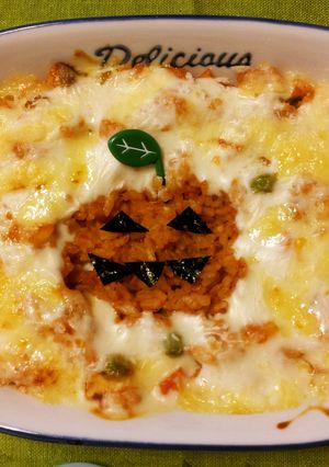 ハロウィンに★カボチャおばけドリア-レシピのメイン写真