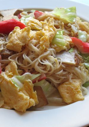 かにかまとキャベツのそうめんチャンプルー-レシピのメイン写真