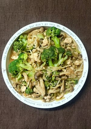 鶏ひき肉もやしブロッコリーの にんにく醤油炒め-レシピのメイン写真
