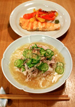 冷や汁風冷しゃぶそうめん-レシピのメイン写真