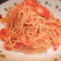 รูปของ エビとトマトパスタ