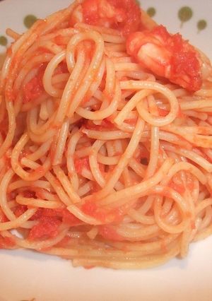 エビとトマトパスタ-レシピのメイン写真