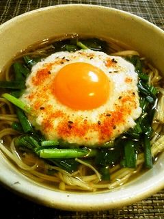✿ニラたっぷり♬月見とろろ蕎麦✿-レシピのメイン写真