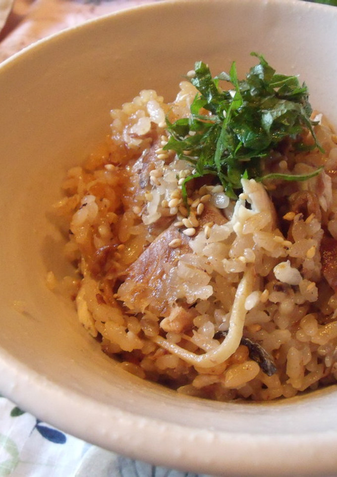 さんまときのこの炊き込みご飯-レシピのメイン写真