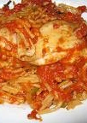 トマト缶で洋風鶏そば飯-レシピのメイン写真