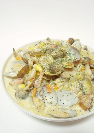 クラムチャウダー 風 スープスパゲティ♪-レシピのメイン写真