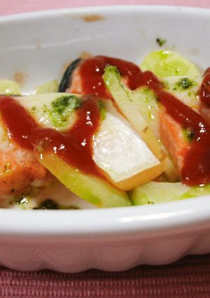 サーモンとポテトの重ね焼き-レシピのメイン写真
