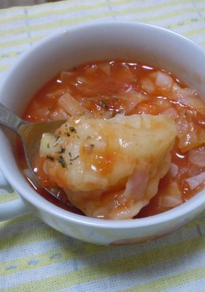 トマト缶で具沢山なトマトすいとんスープ-レシピのメイン写真