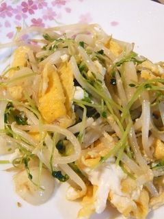 収穫祭!豆苗とたまごのにんにく炒め-レシピのメイン写真