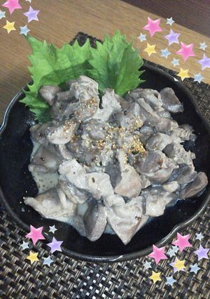 簡単マヨ砂肝♪マスタードに七味?!炒め-レシピのメイン写真