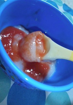 離乳食初期〜トマトのお粥-レシピのメイン写真