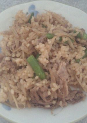 牛肉とごぼうのチャーハン-レシピのメイン写真