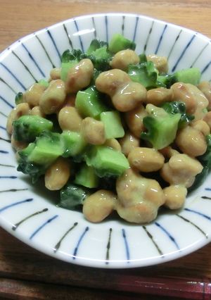 夏の朝定番！ゴーヤの辛し納豆和え-レシピのメイン写真