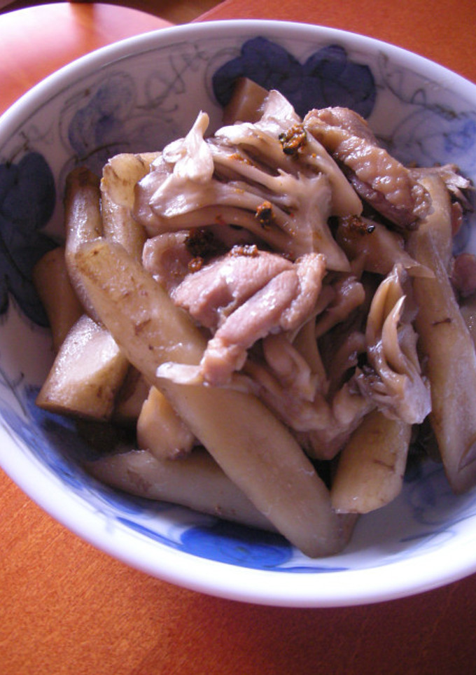 鶏肉とまいたけとゴボウの煮物-レシピのメイン写真