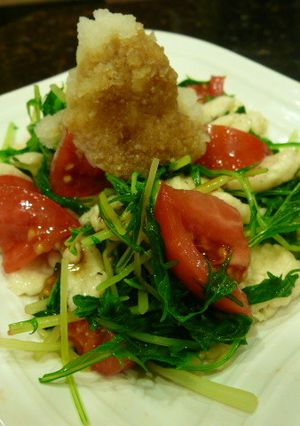 やわらか鶏と水菜、トマトのさっぱりサラダ-レシピのメイン写真