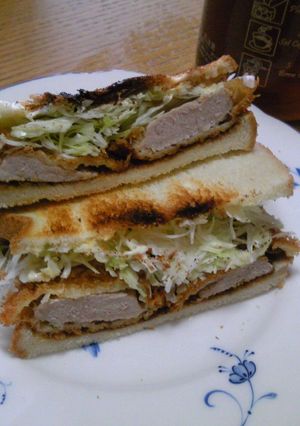おいしい　カツサンド　キャベツたっぷり　-レシピのメイン写真