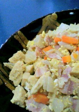 カルボナーラな炒り豆腐-レシピのメイン写真