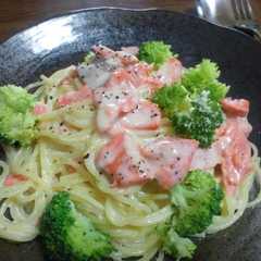 รูปของ きほんの☆き☆クリームソースのスパゲティ