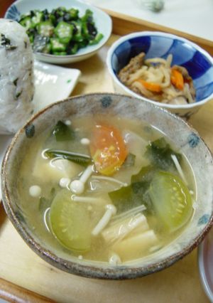 青いトマトのお味噌汁❤-レシピのメイン写真