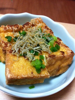 カンタン!厚揚げのじゃこのせ☆-レシピのメイン写真