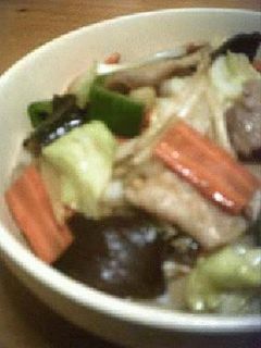 野菜炒め丼-レシピのメイン写真