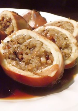 圧力鍋で超簡単！いか墨入りいか飯-レシピのメイン写真