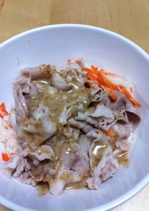 山芋そうめん冷しゃぶサラダ(^O^)／-レシピのメイン写真