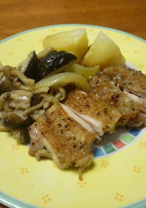 鶏ときのこの蒸し焼き-レシピのメイン写真