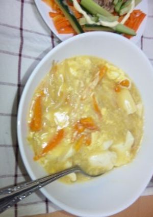 おとうふとたまごのとろとろスープ-レシピのメイン写真