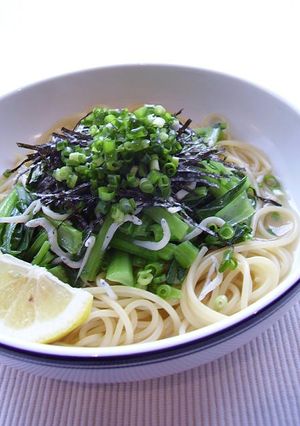小松菜としらすの和風スパゲッティ-レシピのメイン写真