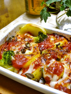 簡単・トースターで焼き野菜のトマトソース-レシピのメイン写真
