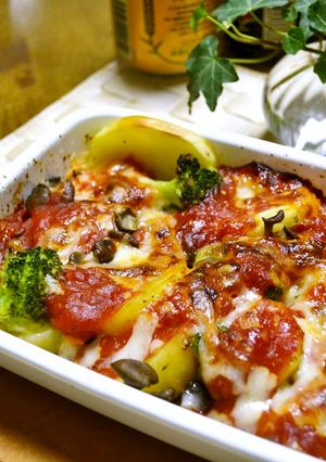 簡単・トースターで焼き野菜のトマトソース-レシピのメイン写真