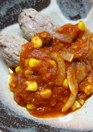 簡単ソーセージとトマトたっぷりソース-レシピのメイン写真
