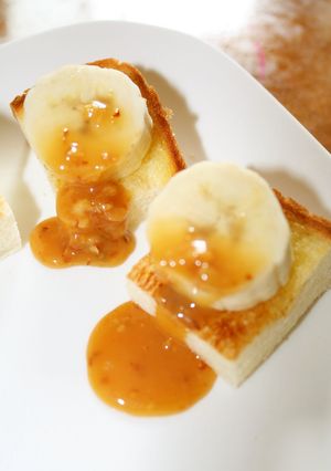 朝食にキャラメル＆バナナシナモントースト-レシピのメイン写真