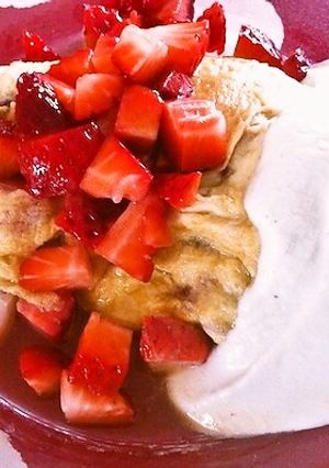甘〜い週末ブランチに!苺のオムレツ-レシピのメイン写真