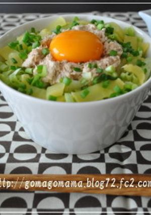 ツナマヨのコリシャキたまごかけご飯-レシピのメイン写真