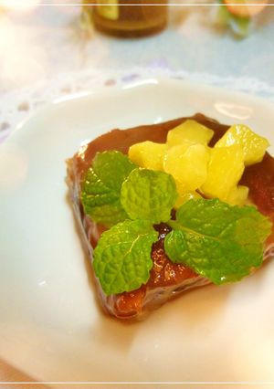 ふるふる　＊フルーツ＆小豆ゼリー＊-レシピのメイン写真