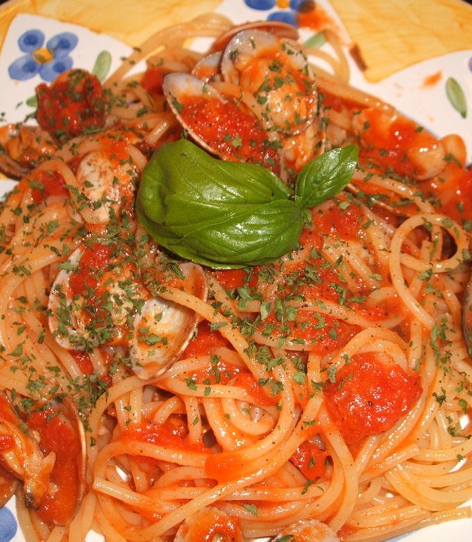 ボンゴレ・ロッソ クリーム仕立て♪ by りゅうくん大好き