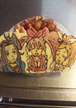 ビートも登場！プリキュアデコケーキ-レシピのメイン写真